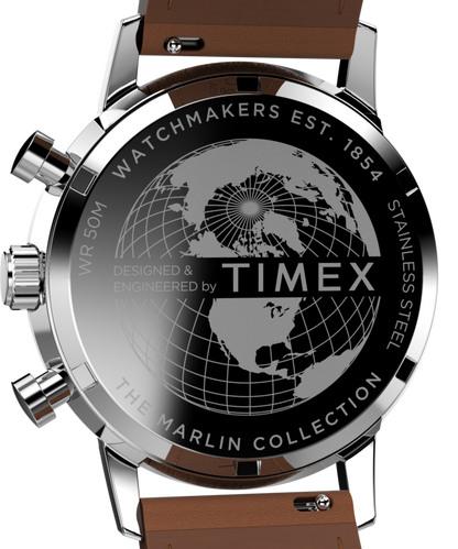 Marlin Chronograph Tachymeter 40mm Leather Strap Watch