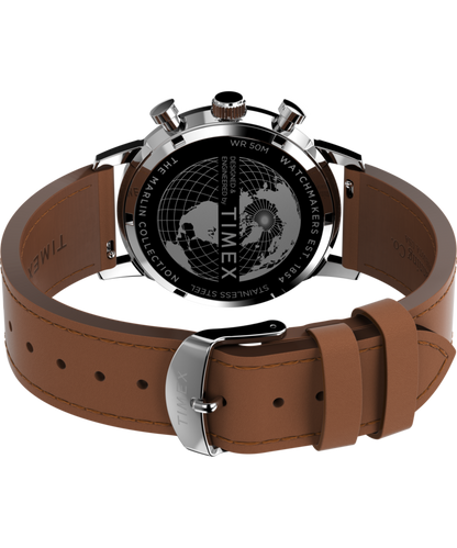 Marlin Chronograph Tachymeter 40mm Leather Strap Watch