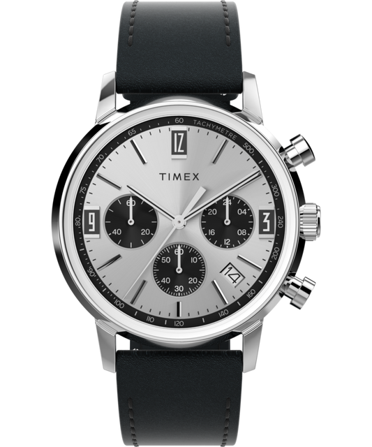 Marlin Chronograph Tachymeter 40mm Leather Strap Watch