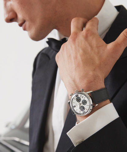 Marlin Chronograph Tachymeter 40mm Leather Strap Watch