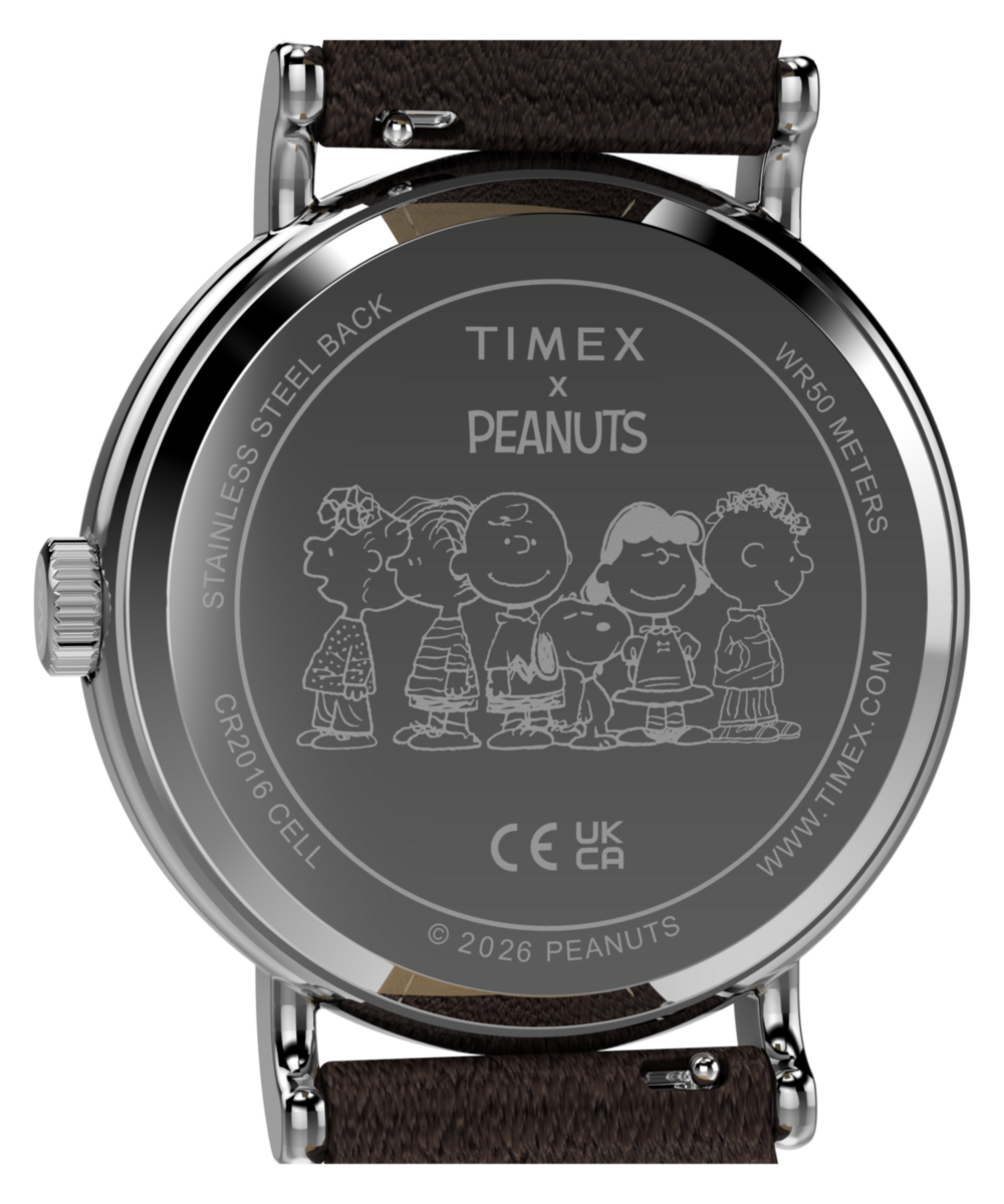 Peanuts x Timex Weekender Pumpkin 40mm Leather Strap Watch