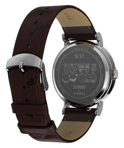 Peanuts x Timex Weekender Pumpkin 40mm Leather Strap Watch