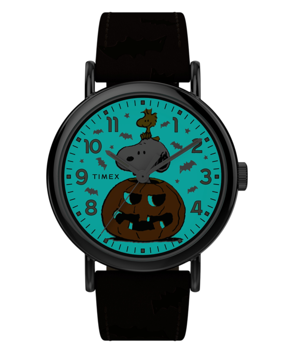 Peanuts x Timex Weekender Pumpkin 40mm Leather Strap Watch
