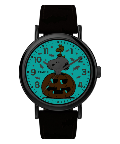 Peanuts x Timex Weekender Pumpkin 40mm Leather Strap Watch
