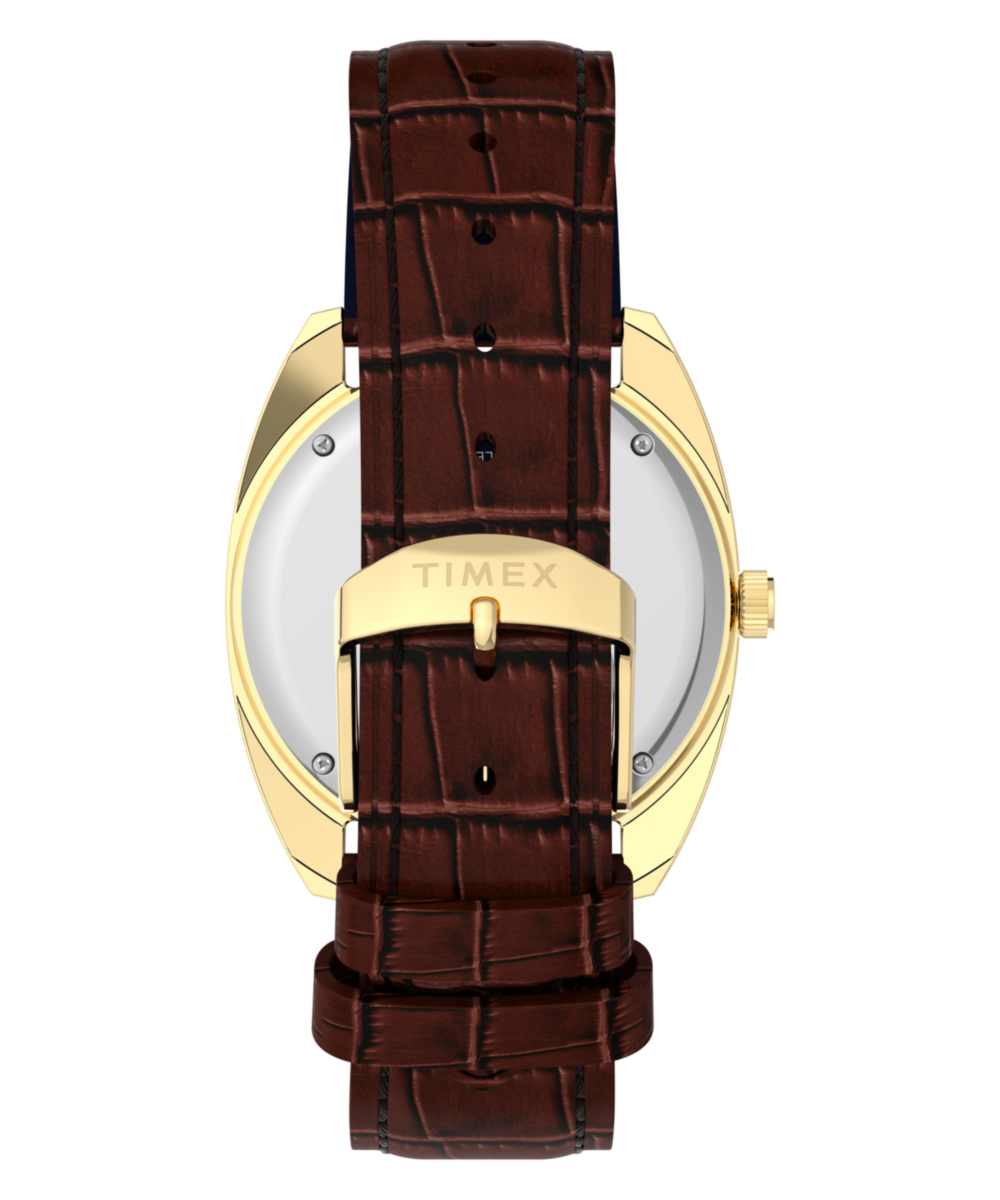 Timex 1978 Day Date Fumé Reissue 37mm Leather Strap Watch