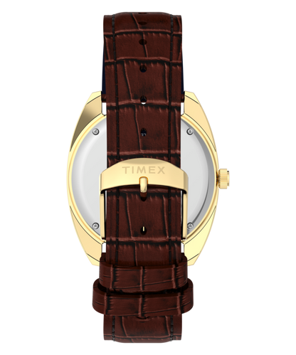 Timex 1978 Day Date Fumé Reissue 37mm Leather Strap Watch