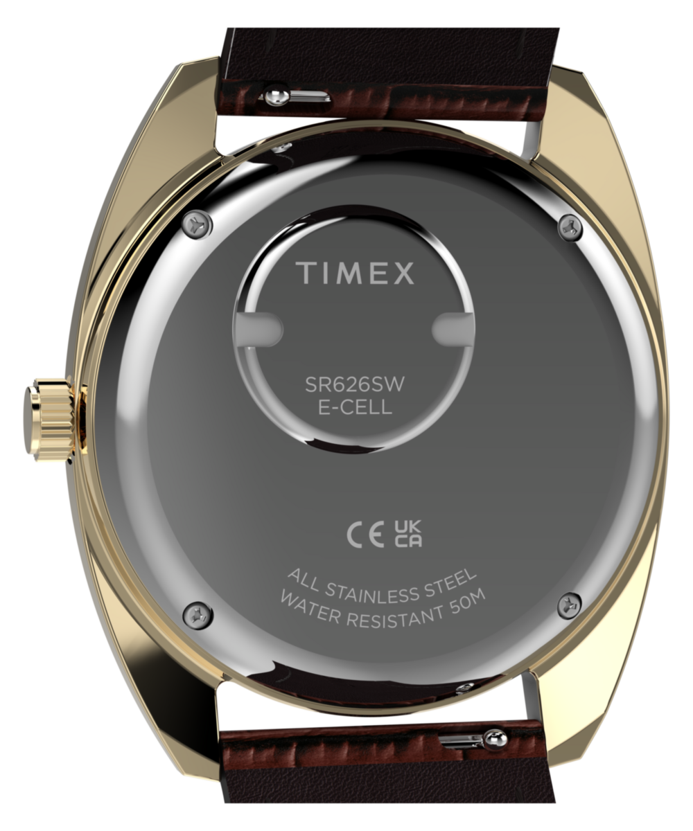 Timex 1978 Day Date Fumé Reissue 37mm Leather Strap Watch