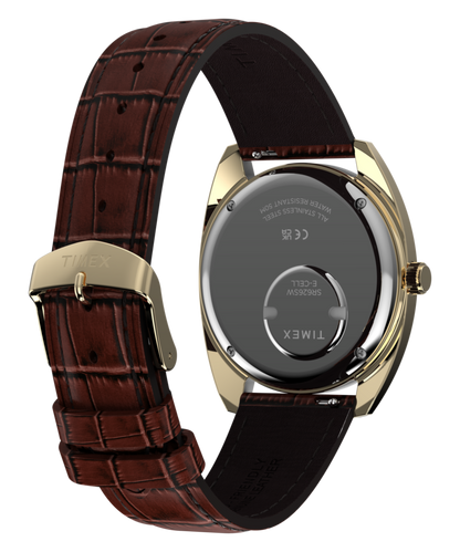 Timex 1978 Day Date Fumé Reissue 37mm Leather Strap Watch