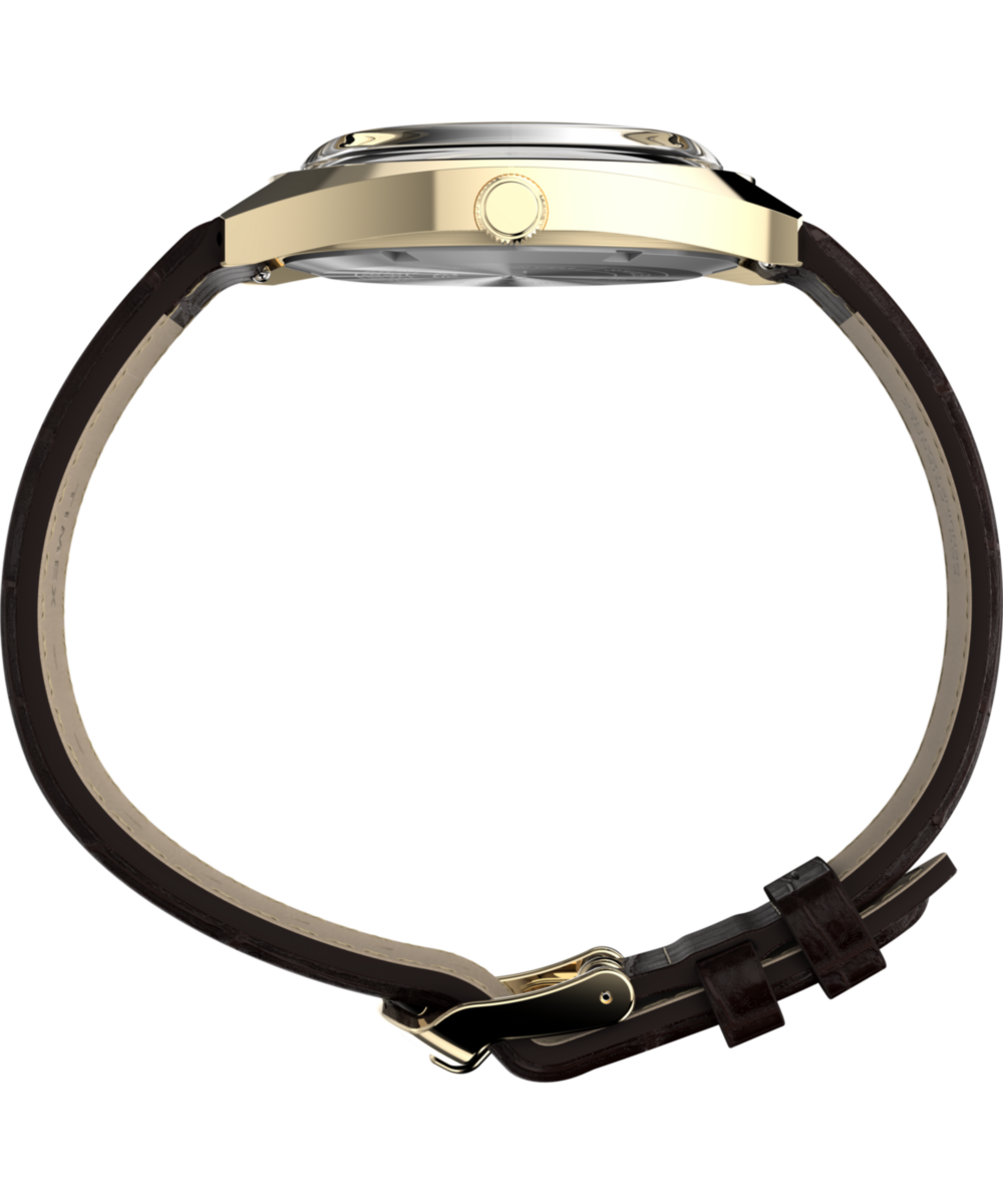 Timex 1976 Rotary Phone Dial Reissue 37mm Leather Strap Watch