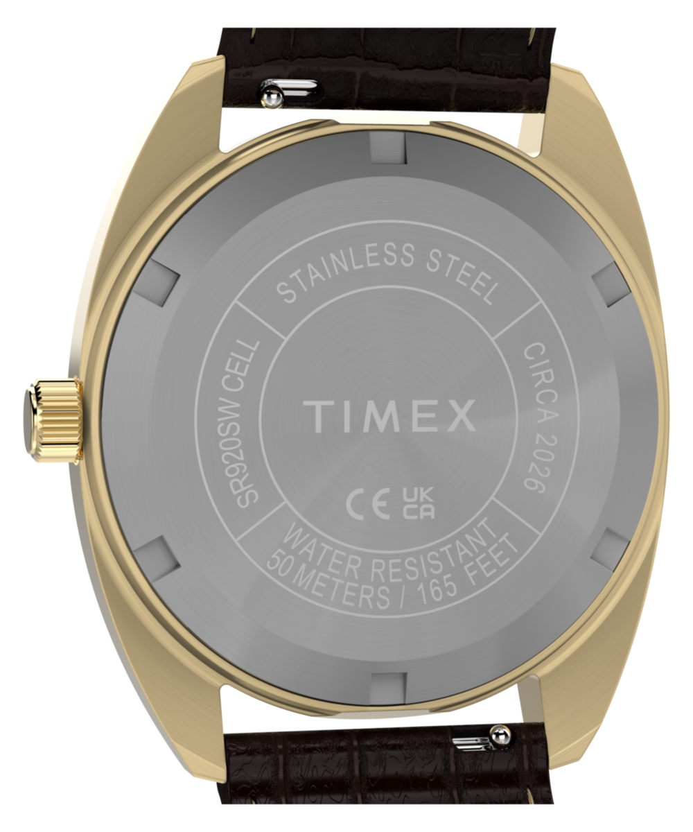 Timex 1976 Rotary Phone Dial Reissue 37mm Leather Strap Watch