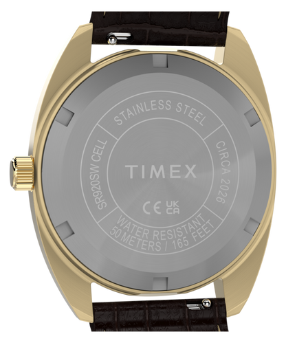 Timex 1976 Rotary Phone Dial Reissue 37mm Leather Strap Watch