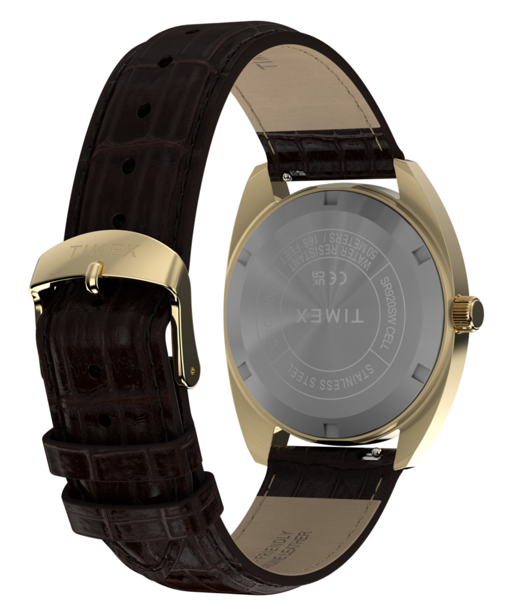 Timex 1976 Rotary Phone Dial Reissue 37mm Leather Strap Watch
