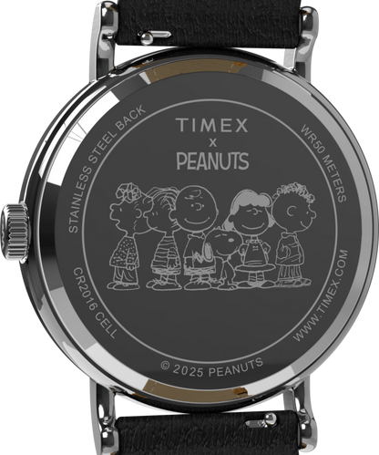 Peanuts x Timex Weekender Pumpkin Dial 40mm Leather Strap Watch