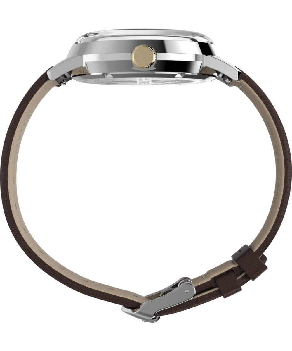 Marlin Quartz GMT 40mm Leather Strap Watch