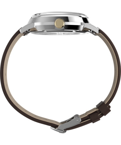 Marlin Quartz GMT 40mm Leather Strap Watch
