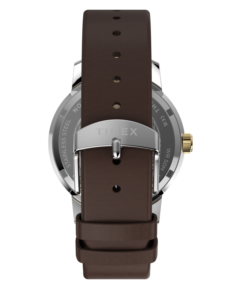 Marlin Quartz GMT 40mm Leather Strap Watch