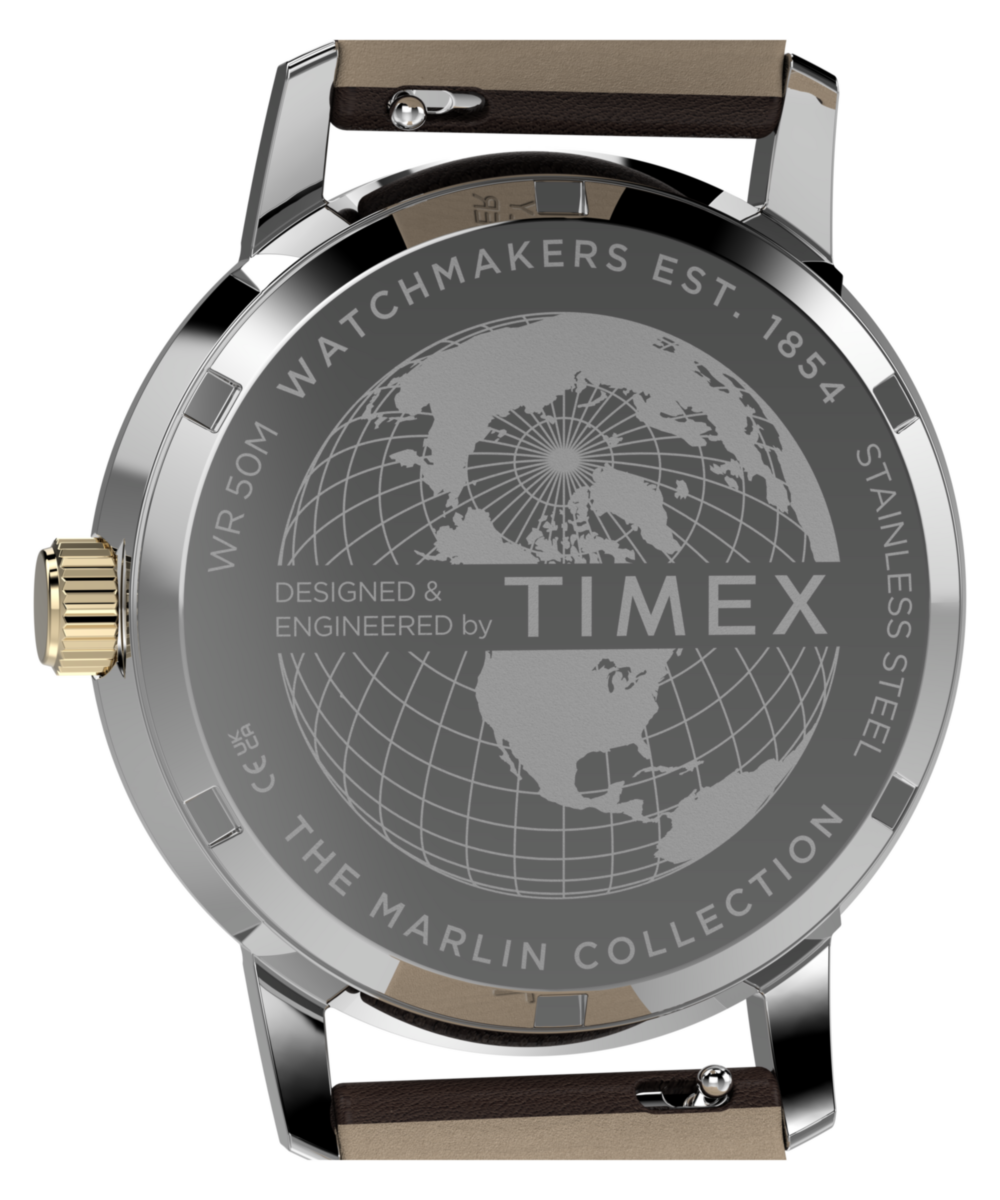 Marlin Quartz GMT 40mm Leather Strap Watch