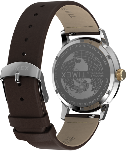 Marlin Quartz GMT 40mm Leather Strap Watch