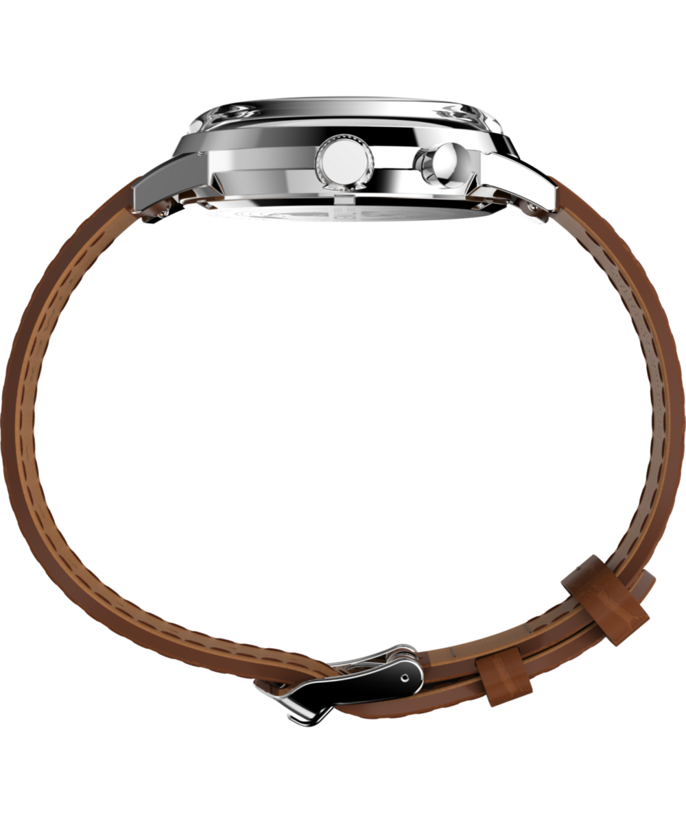 Marlin Moon Phase 40mm Leather Strap Watch