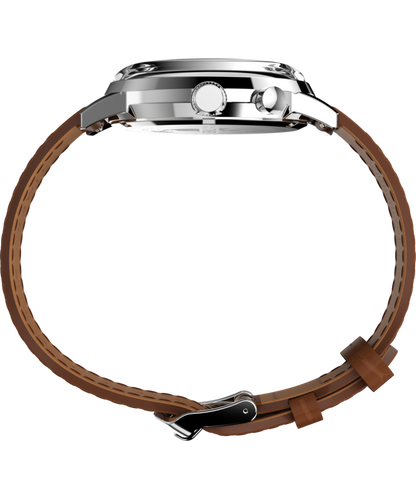Marlin Moon Phase 40mm Leather Strap Watch