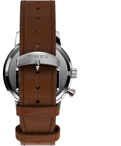 Marlin Moon Phase 40mm Leather Strap Watch