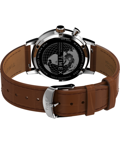 Marlin Moon Phase 40mm Leather Strap Watch