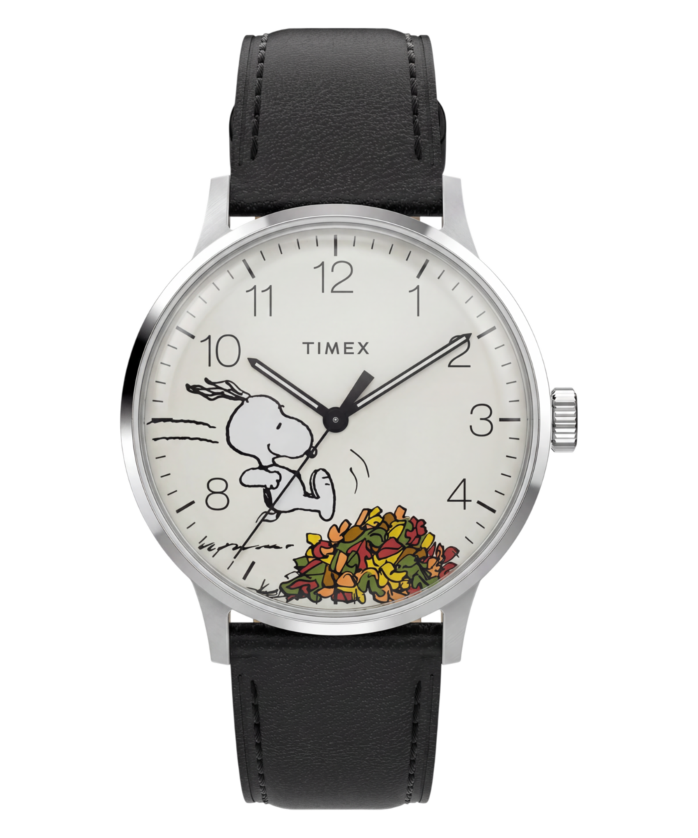 Peanuts x Timex Waterbury Classic 40mm Leather Strap Watch
