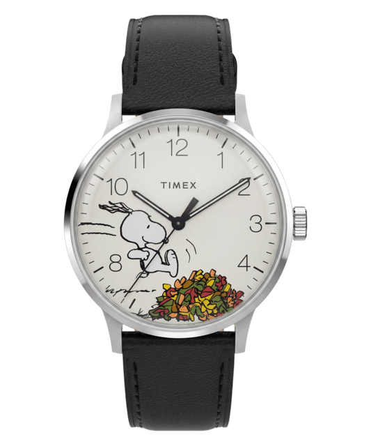 Peanuts x Timex Waterbury Classic 40mm Leather Strap Watch