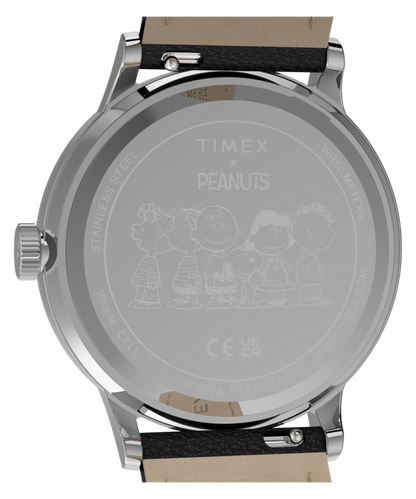 Peanuts x Timex Waterbury Classic 40mm Leather Strap Watch