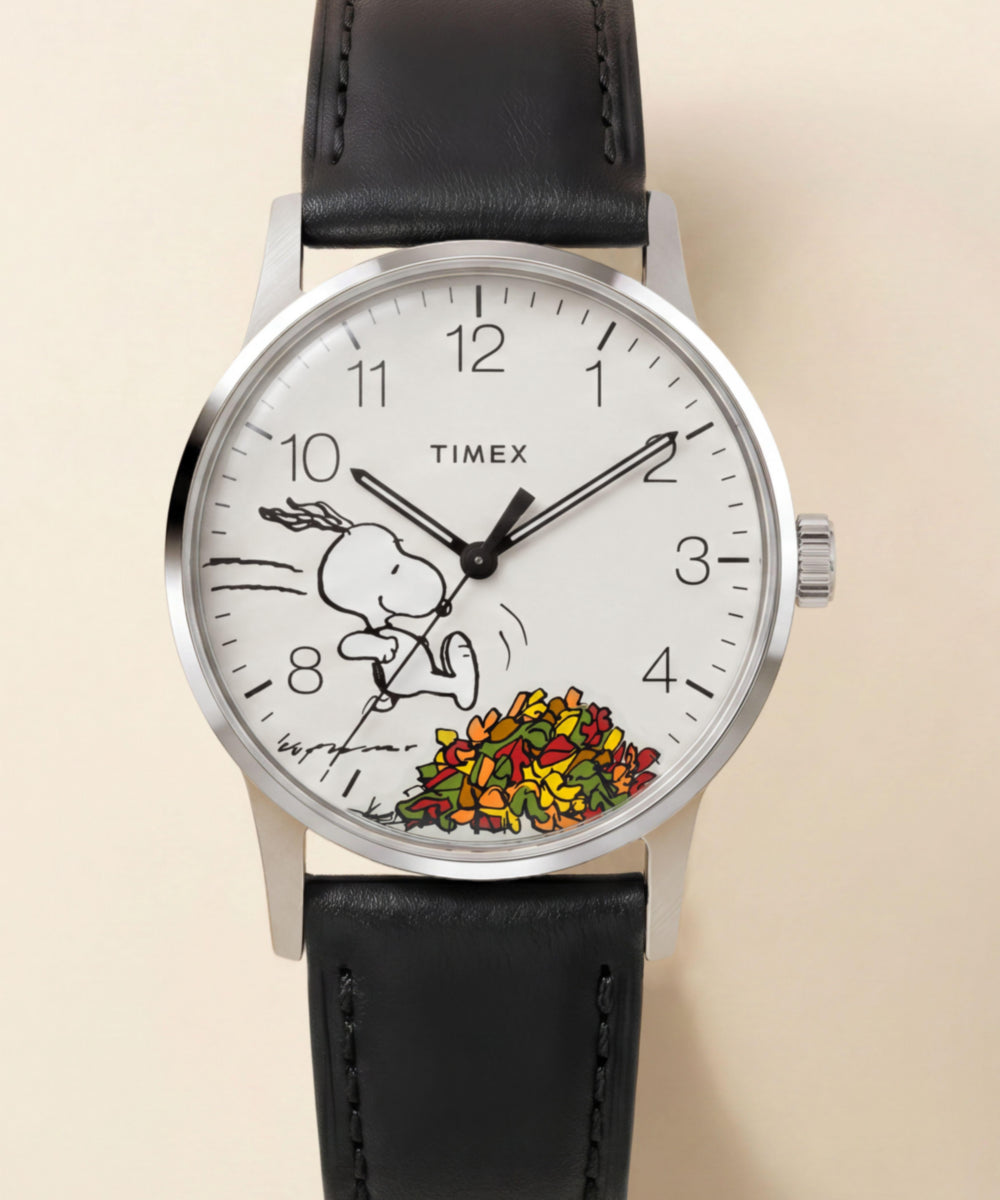 Peanuts x Timex Waterbury Classic 40mm Leather Strap Watch
