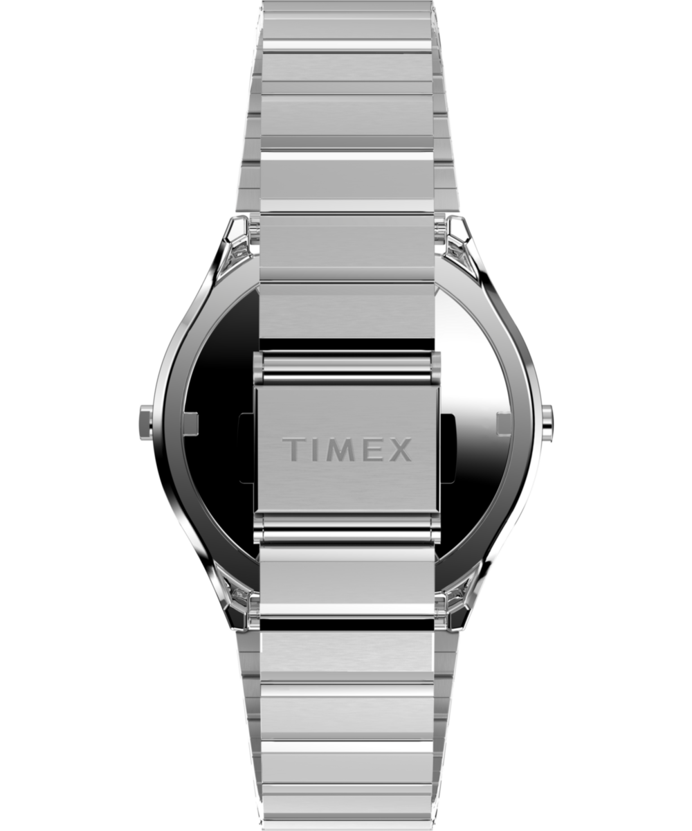Q Timex 1975 SSQ Digital Reissue 38mm Stainless Steel Bracelet Watch