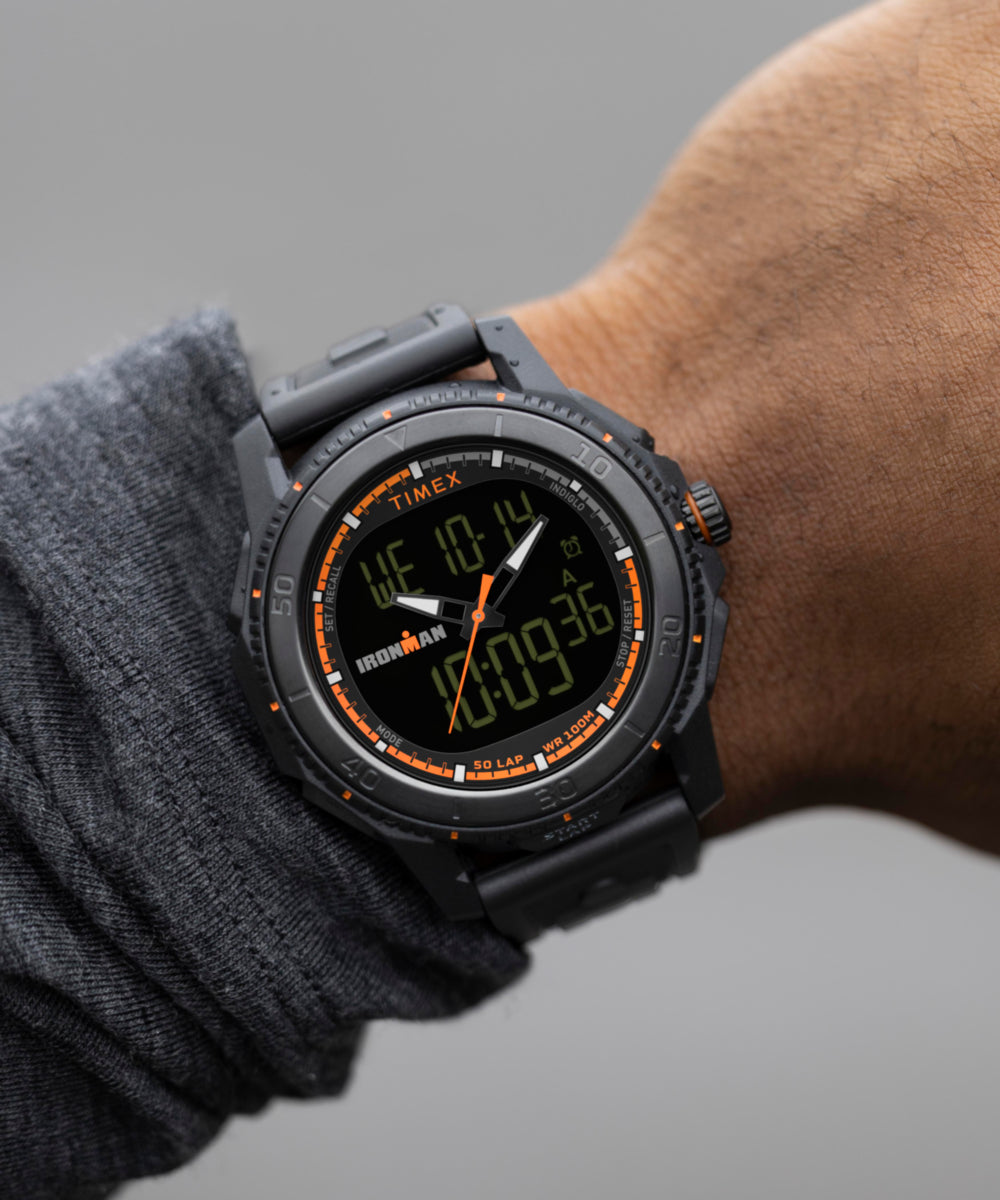 TIMEX IRONMAN Adrenaline Ana-digi 46.5mm PU Strap Watch