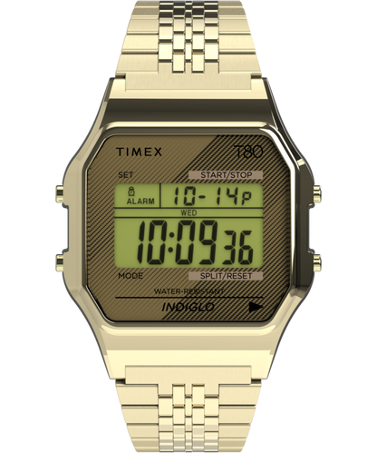Timex T80 34mm Stainless Steel Bracelet Watch