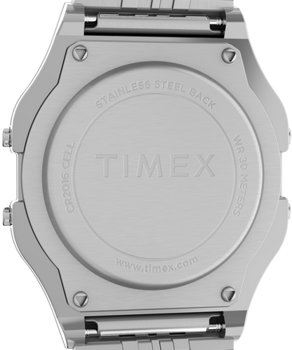 Timex T80 34mm Stainless Steel Bracelet Watch