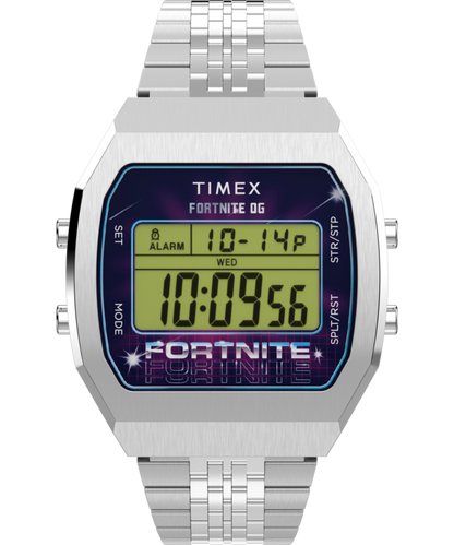 Timex x Fortnite T80 36mm Stainless Steel Bracelet Watch