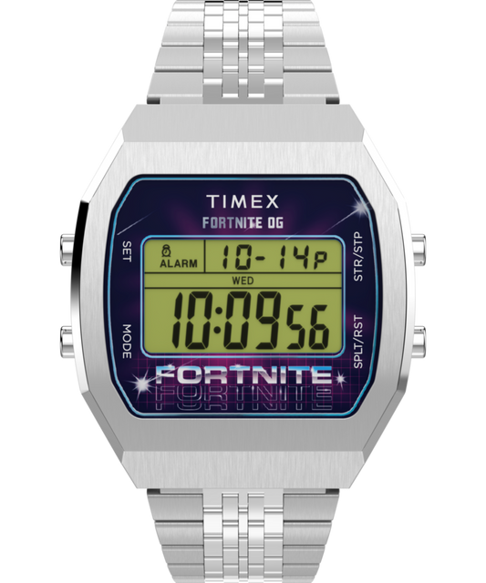 Timex x Fortnite T80 36mm Stainless Steel Bracelet Watch