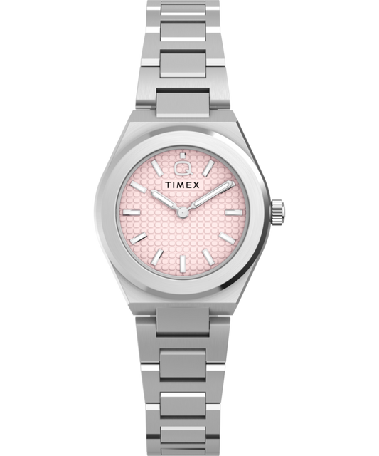 Q Timex Continental Mini 24mm Stainless Steel Bracelet Watch