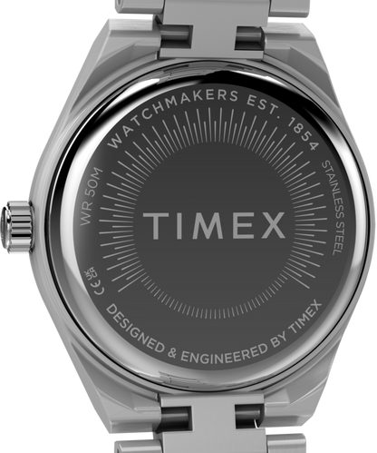 Q Timex Continental Mini 24mm Stainless Steel Bracelet Watch
