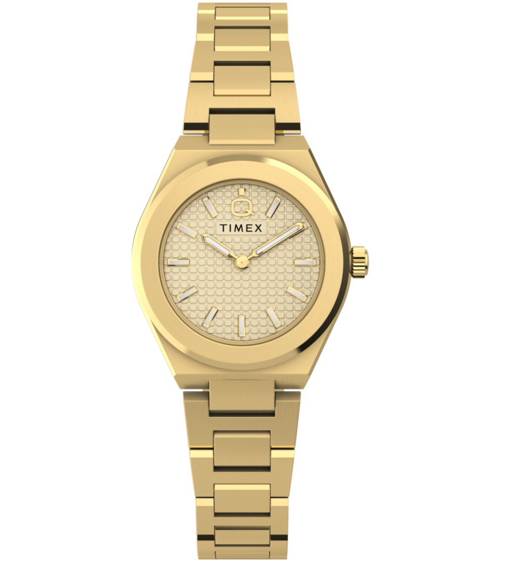 Q Timex Continental Mini 24mm Stainless Steel Bracelet Watch