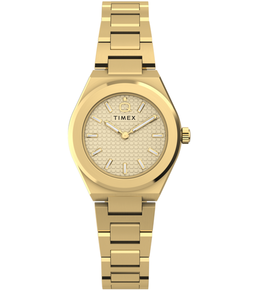 Q Timex Continental Mini 24mm Stainless Steel Bracelet Watch