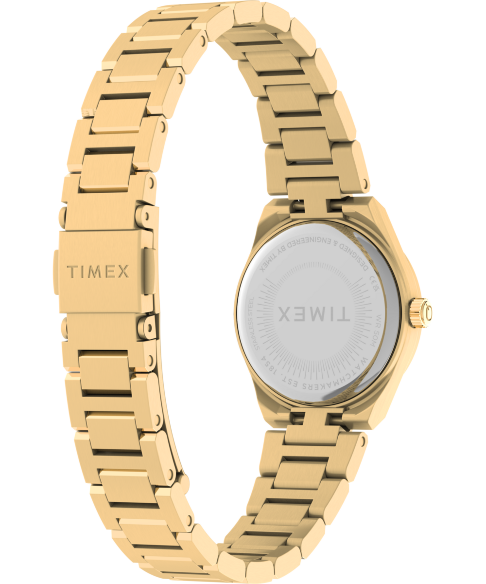 Q Timex Continental Mini 24mm Stainless Steel Bracelet Watch