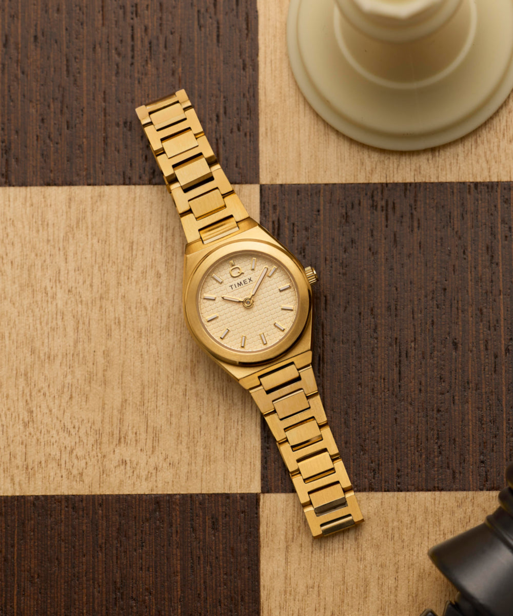 Q Timex Continental Mini 24mm Stainless Steel Bracelet Watch