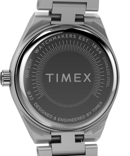 Q Timex Continental Mini 24mm Stainless Steel Bracelet Watch