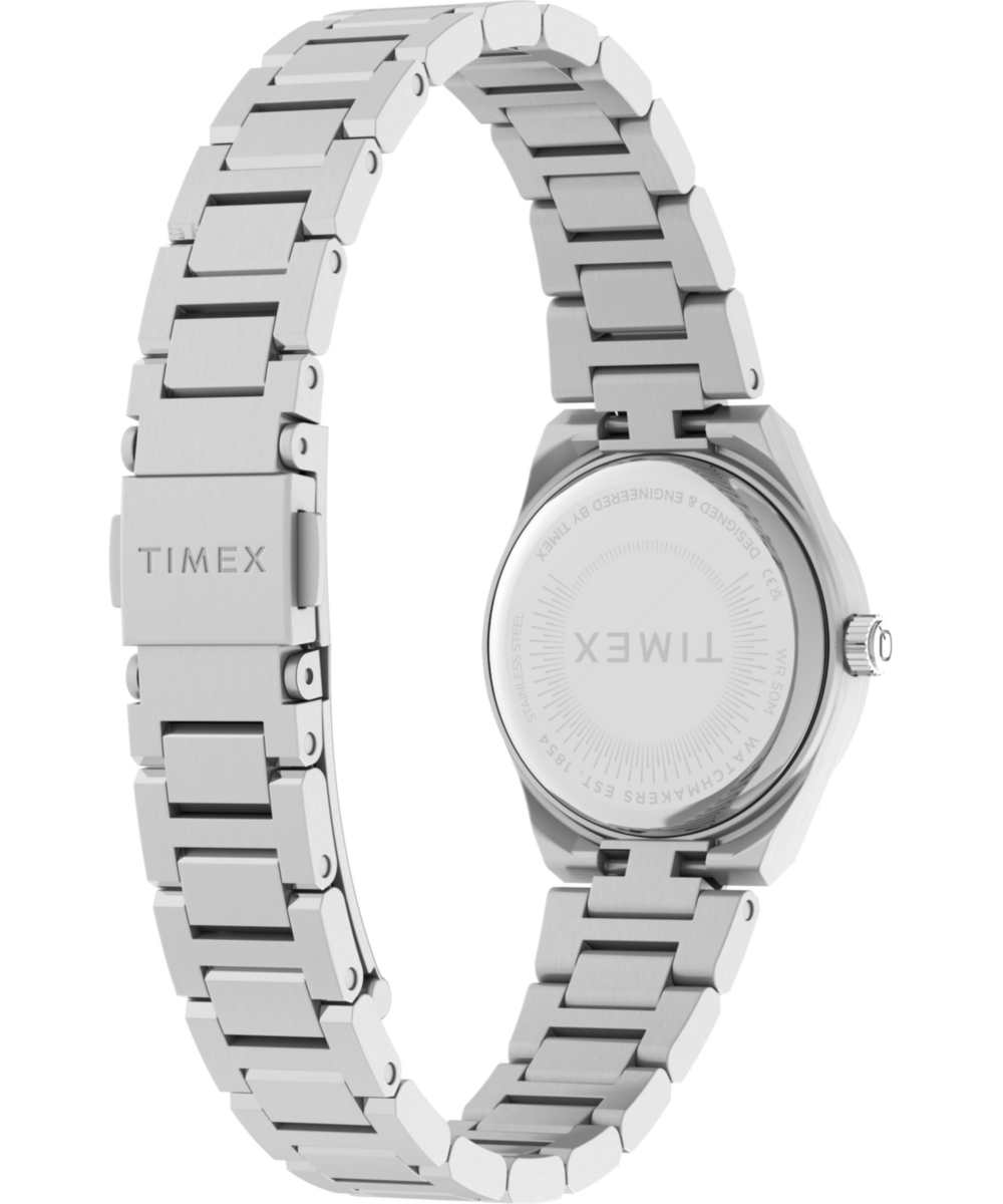 Q Timex Continental Mini 24mm Stainless Steel Bracelet Watch