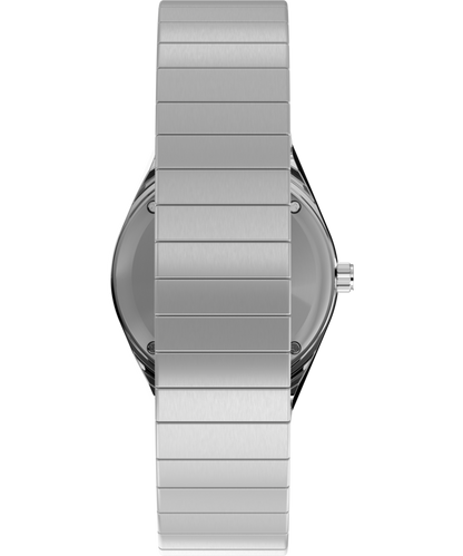 Q Timex Mini 30mm Stainless Steel Expansion Band Watch