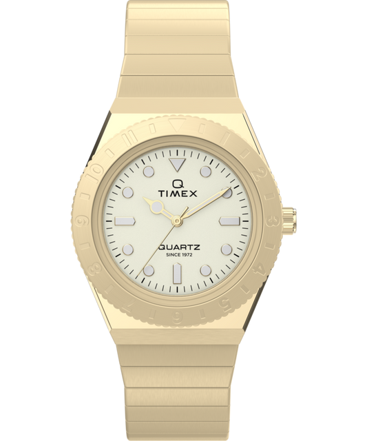 Q Timex Mini 30mm Stainless Steel Expansion Band Watch
