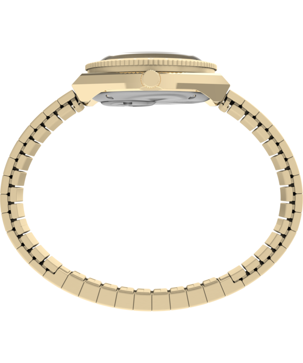 Q Timex Mini 30mm Stainless Steel Expansion Band Watch
