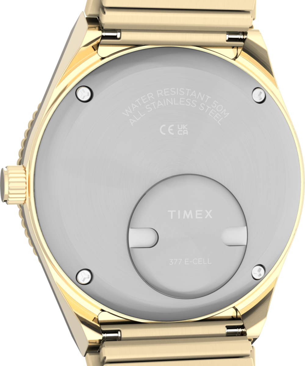 Q Timex Mini 30mm Stainless Steel Expansion Band Watch