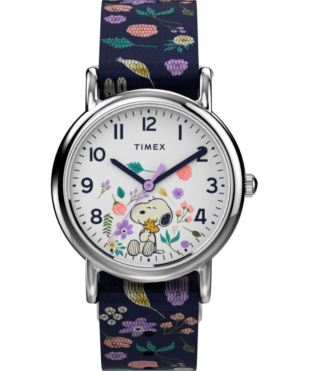 Peanuts Floral x Timex Weekender 31mm Fabric Strap Watch