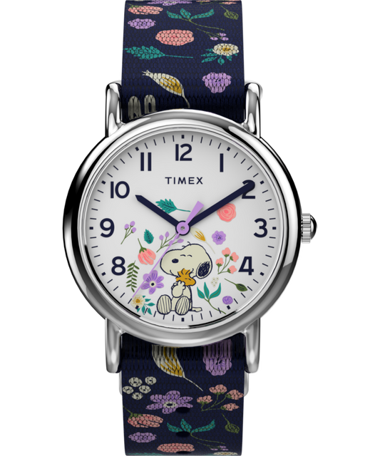 Peanuts Floral x Timex Weekender 31mm Fabric Strap Watch